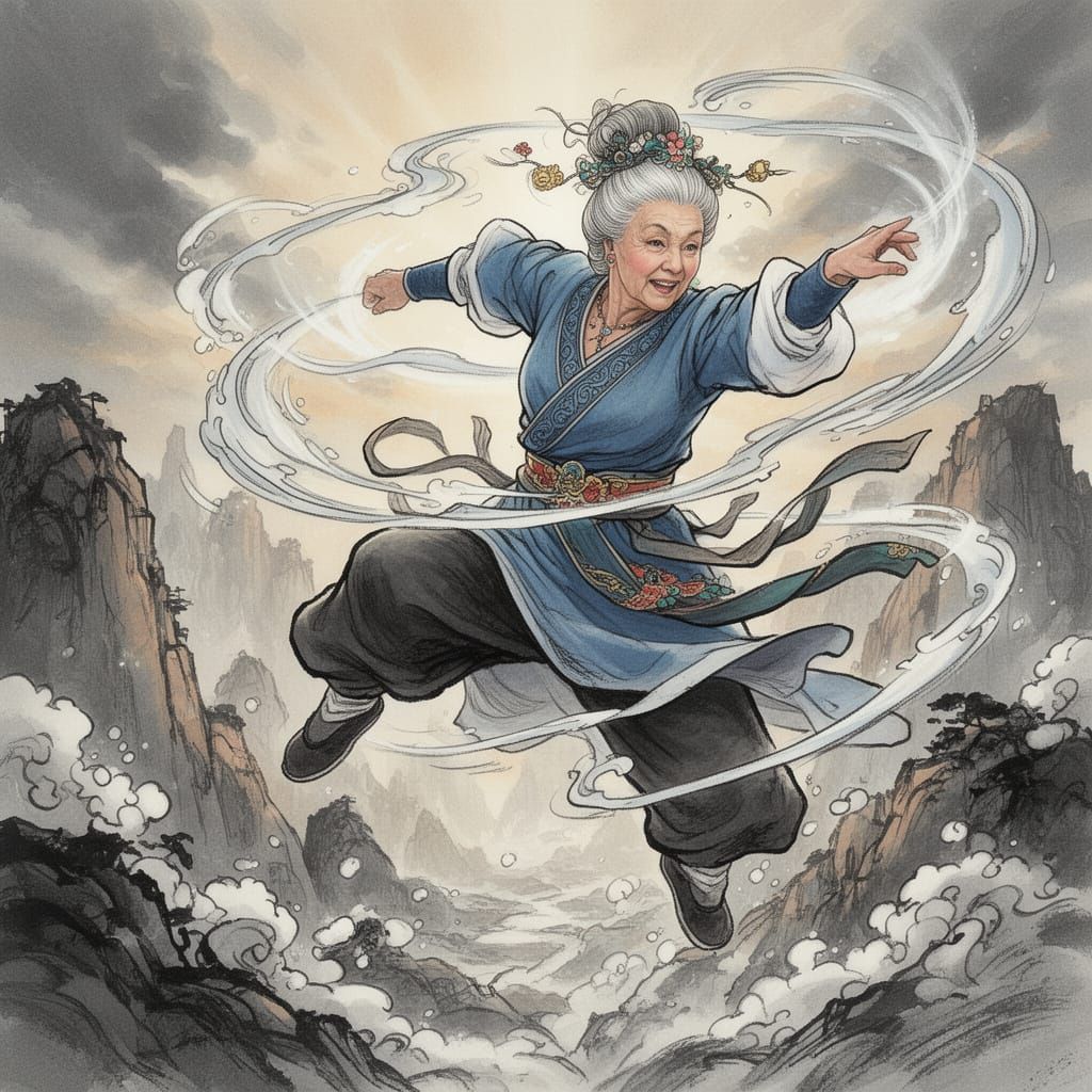 Granny Si Youyou in Epic Martial Arts Battle