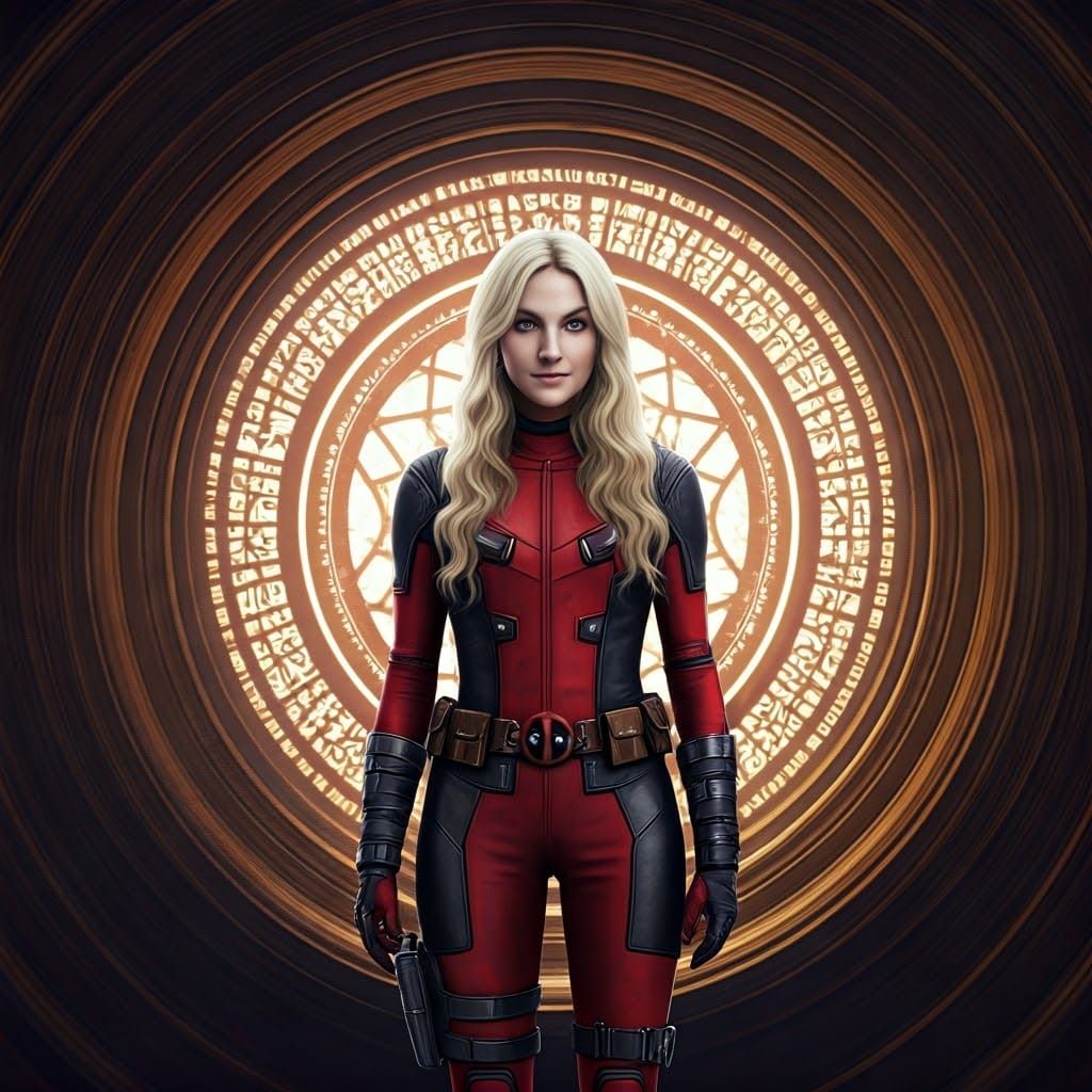 Ethereal Lady Deadpool Meets Dr. Strange in Mystic Sanctum