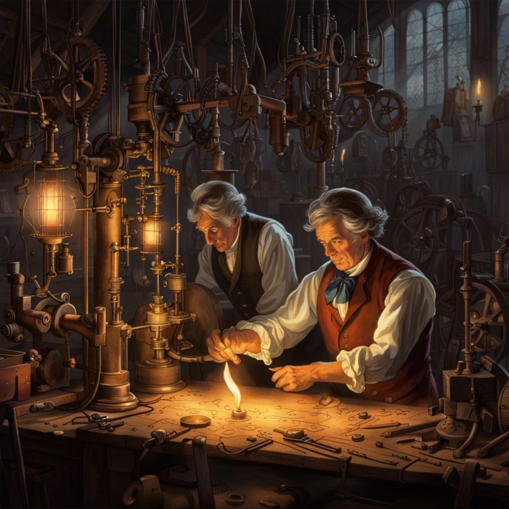1700s Workshop Scene of the Industrial Revolution