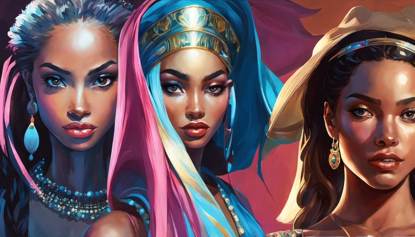 three pretty African women   2