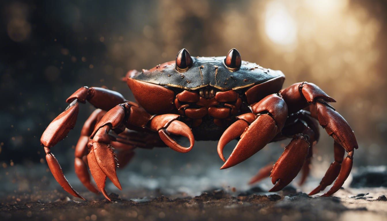 Realistic Crab Supervillain in Cinematic 3D Style