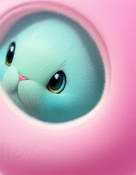 Cute Cartoon Animal Character in Pastel Colors