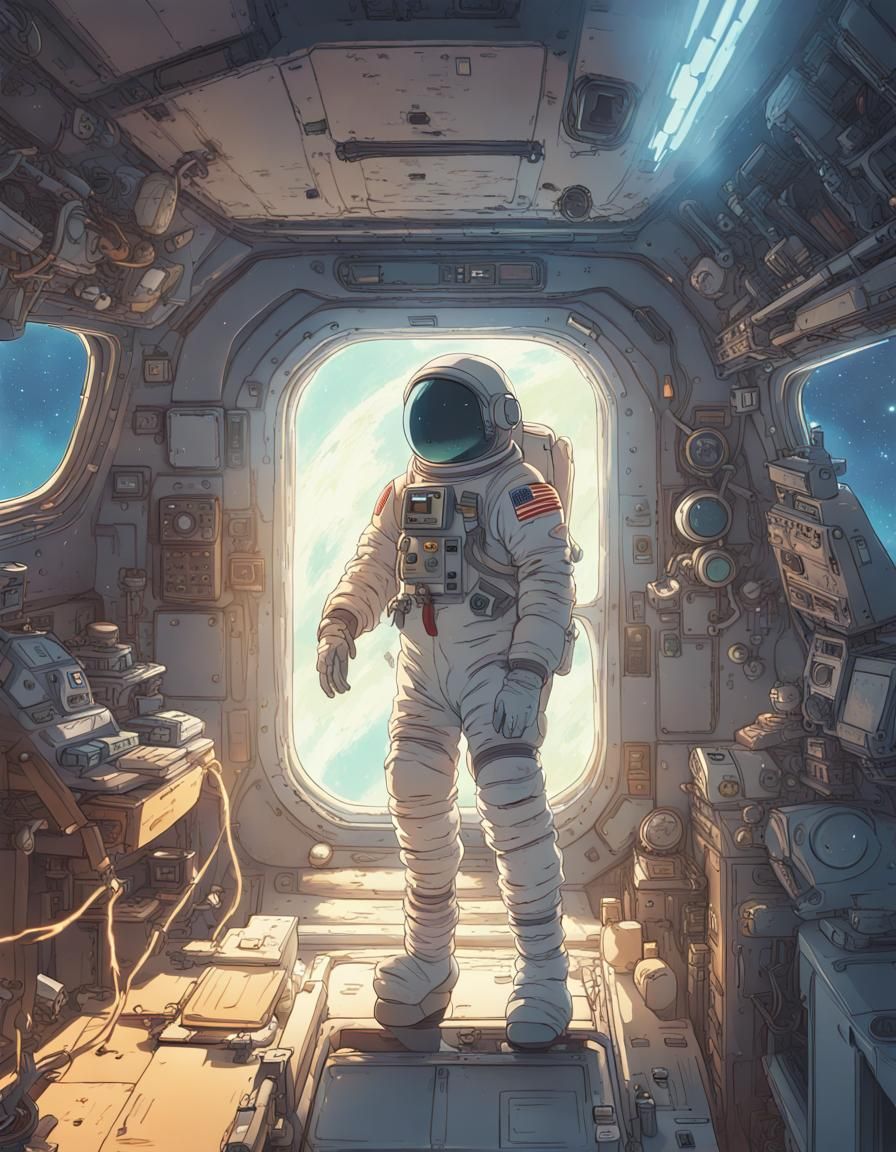 Astronaut in Space: Anime Key Visual