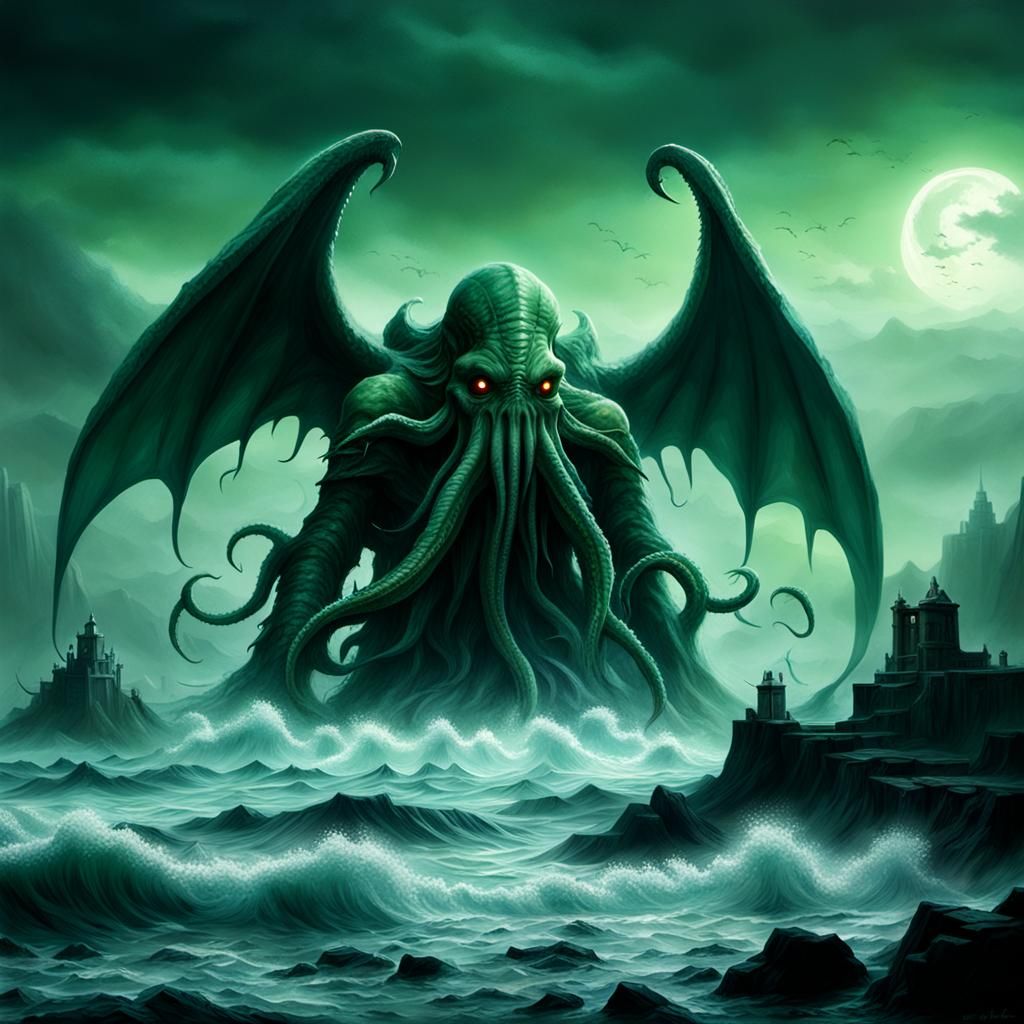 Cthulhu Rising: Detailed Matte Painting