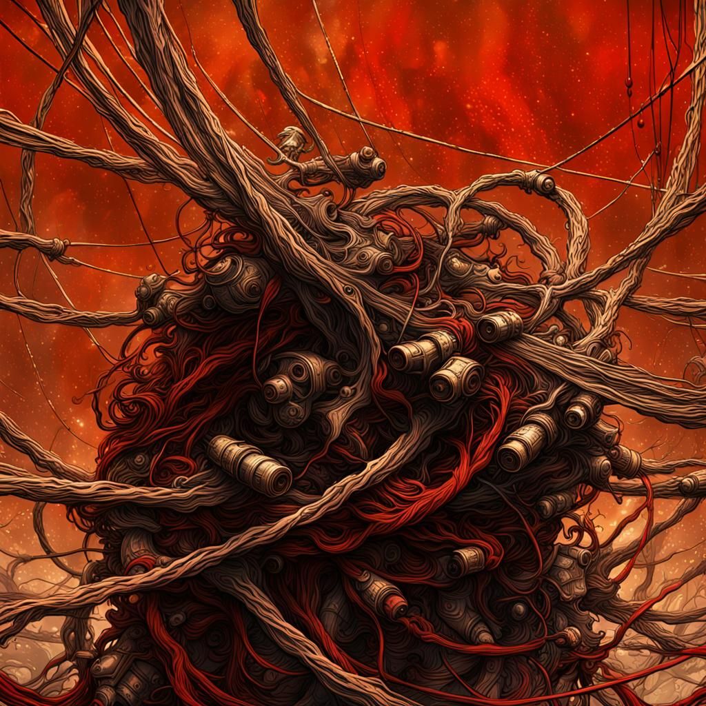 Tangled Wires in Deep Color Fantasy Concept Art