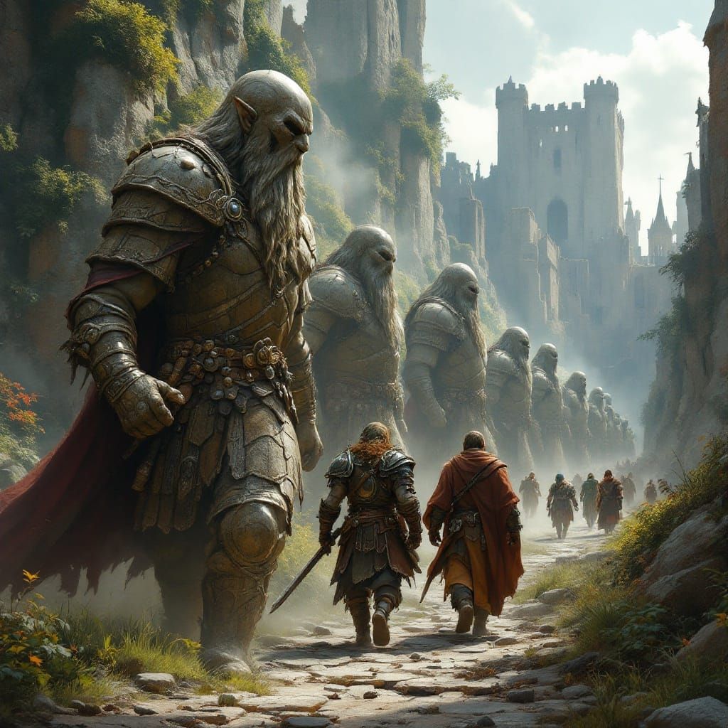 Fantasy Adventurers Parade of Stone Giants