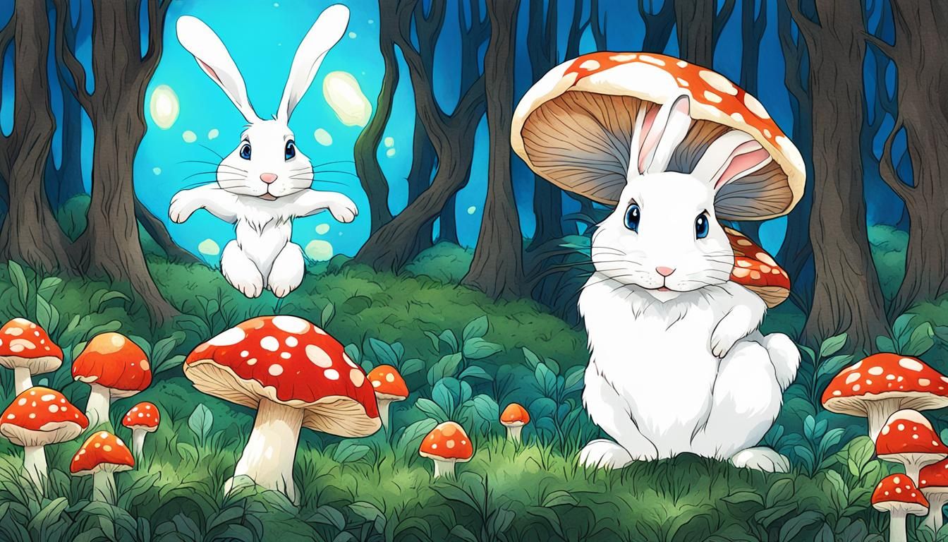 Whimsical Digital Manga Illustration in Miyazaki-Inspired St...