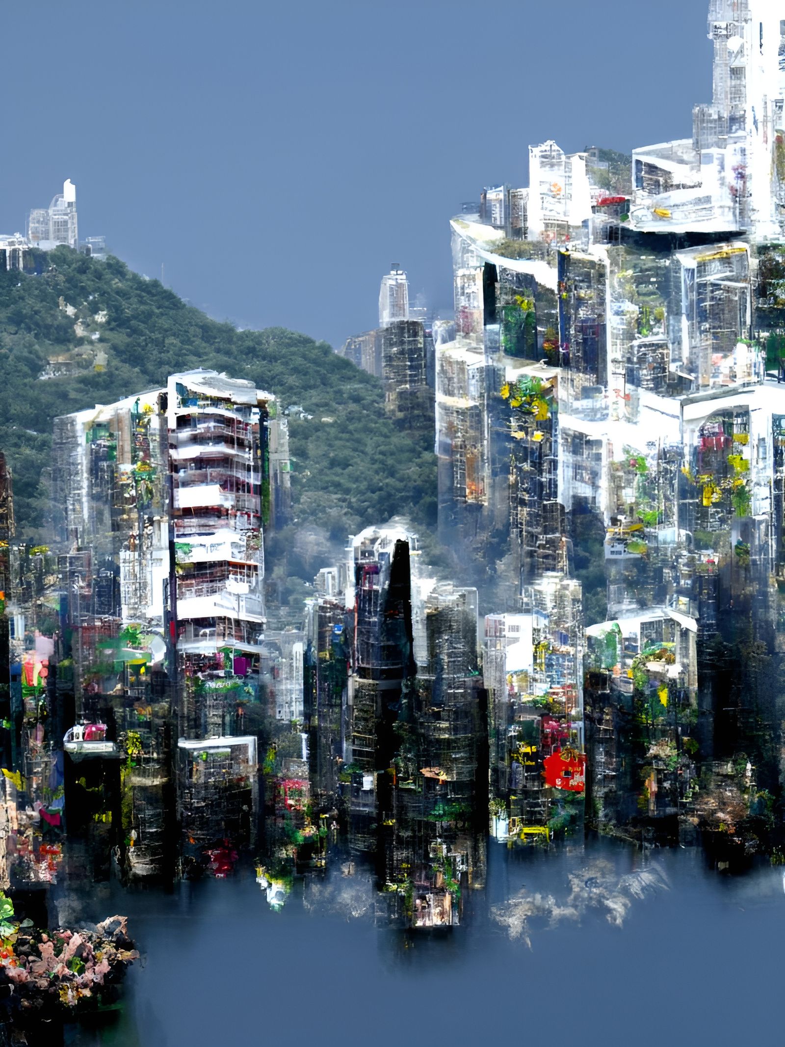 Post-Apocalyptic Hong Kong in Cosmic Illustration