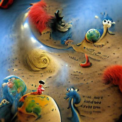 World on a Dust Spec in Seuss Style