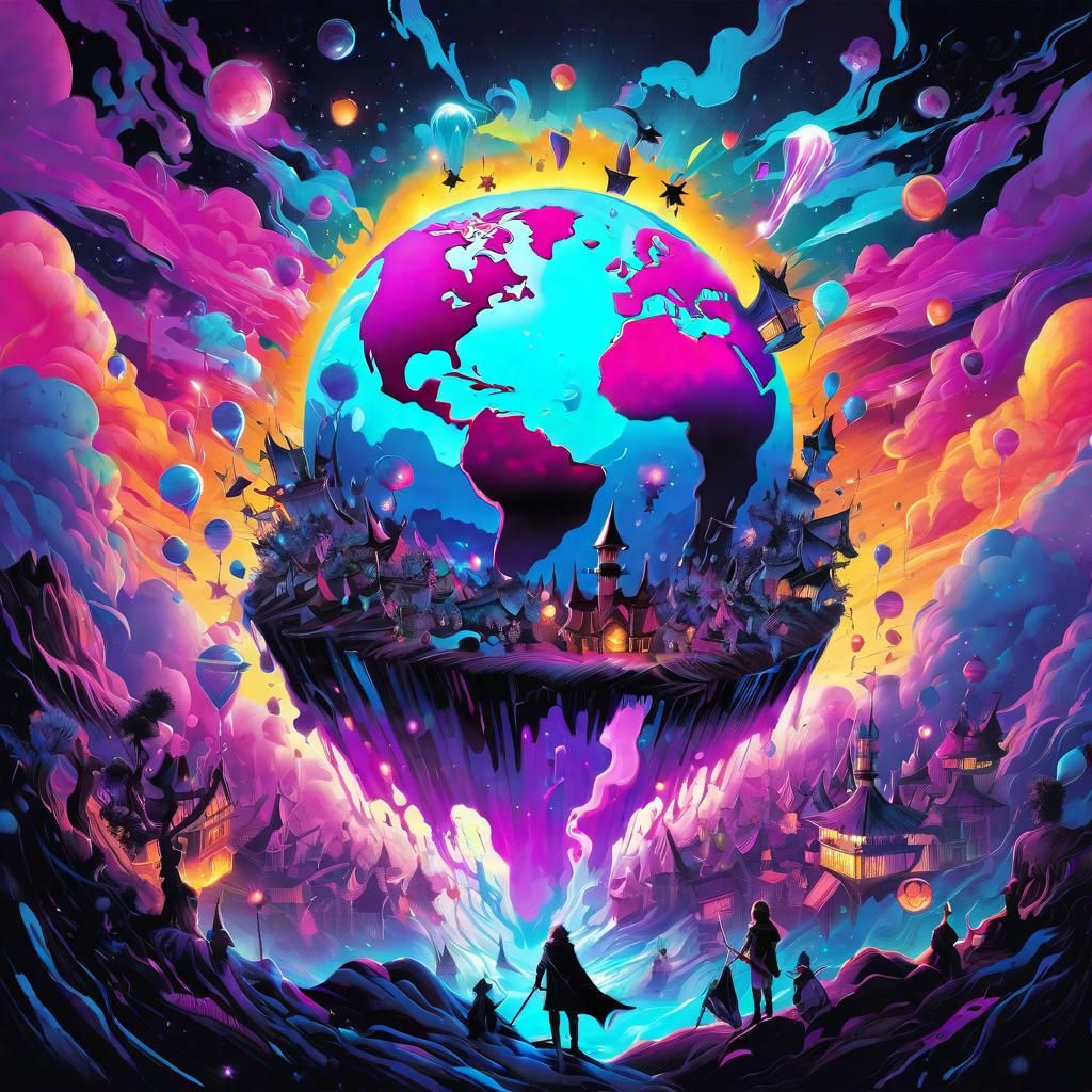 Magical T-Shirt Design with Dark Magic Splash