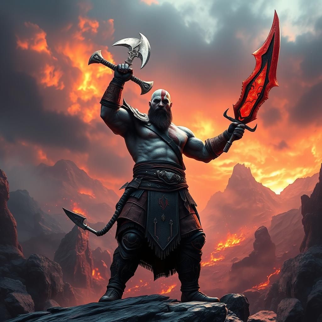 Kratos Triumphant: God of War Concept Art