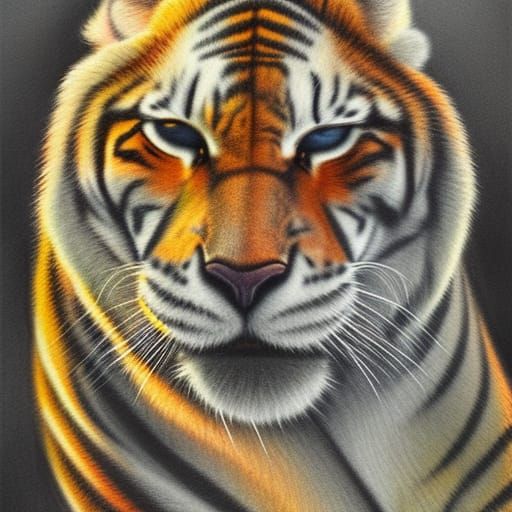 Anthropomorphic Siberian Tiger with Rifle, Splash Art