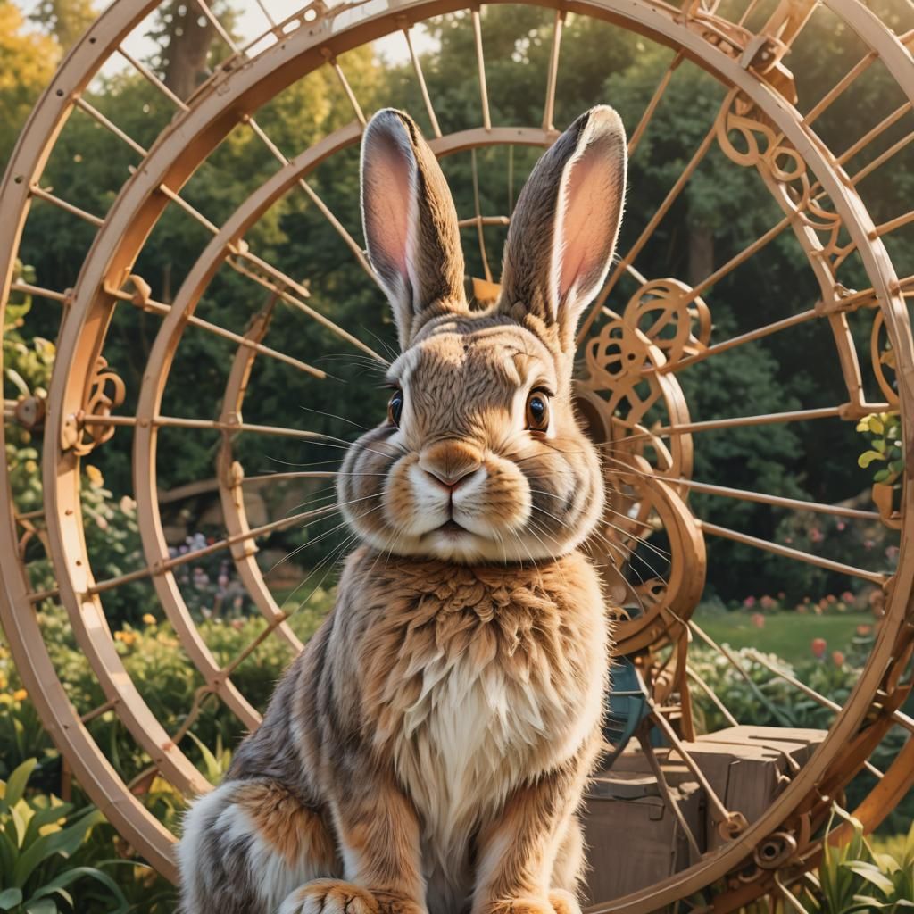 Charming Rabbit Illustration in Beatrix Potter Style