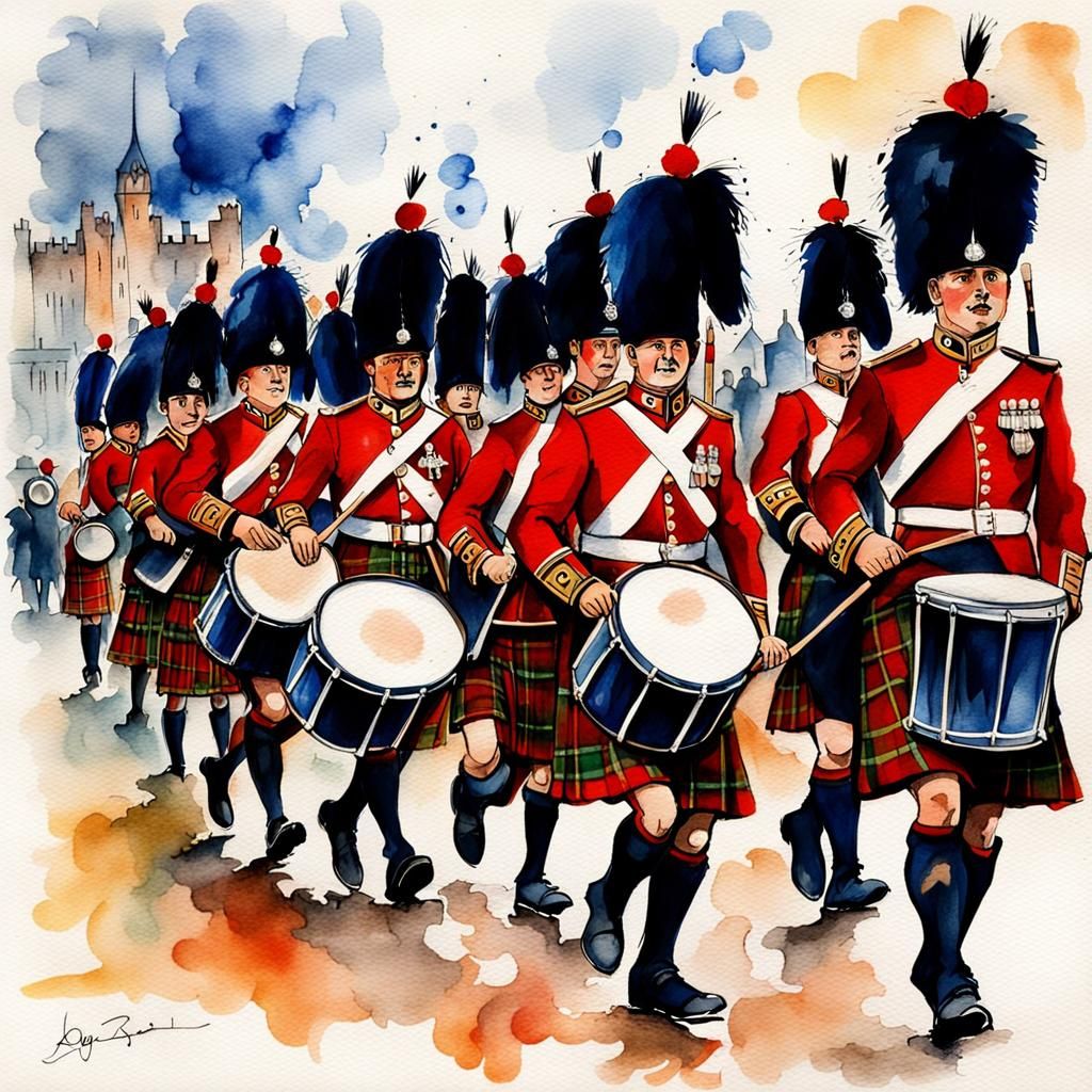 Royal Edinburgh tattoo and the Royal Scots Dragoon Guards..