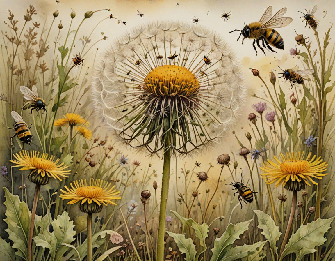 Floral Oasis in Earthy Watercolour