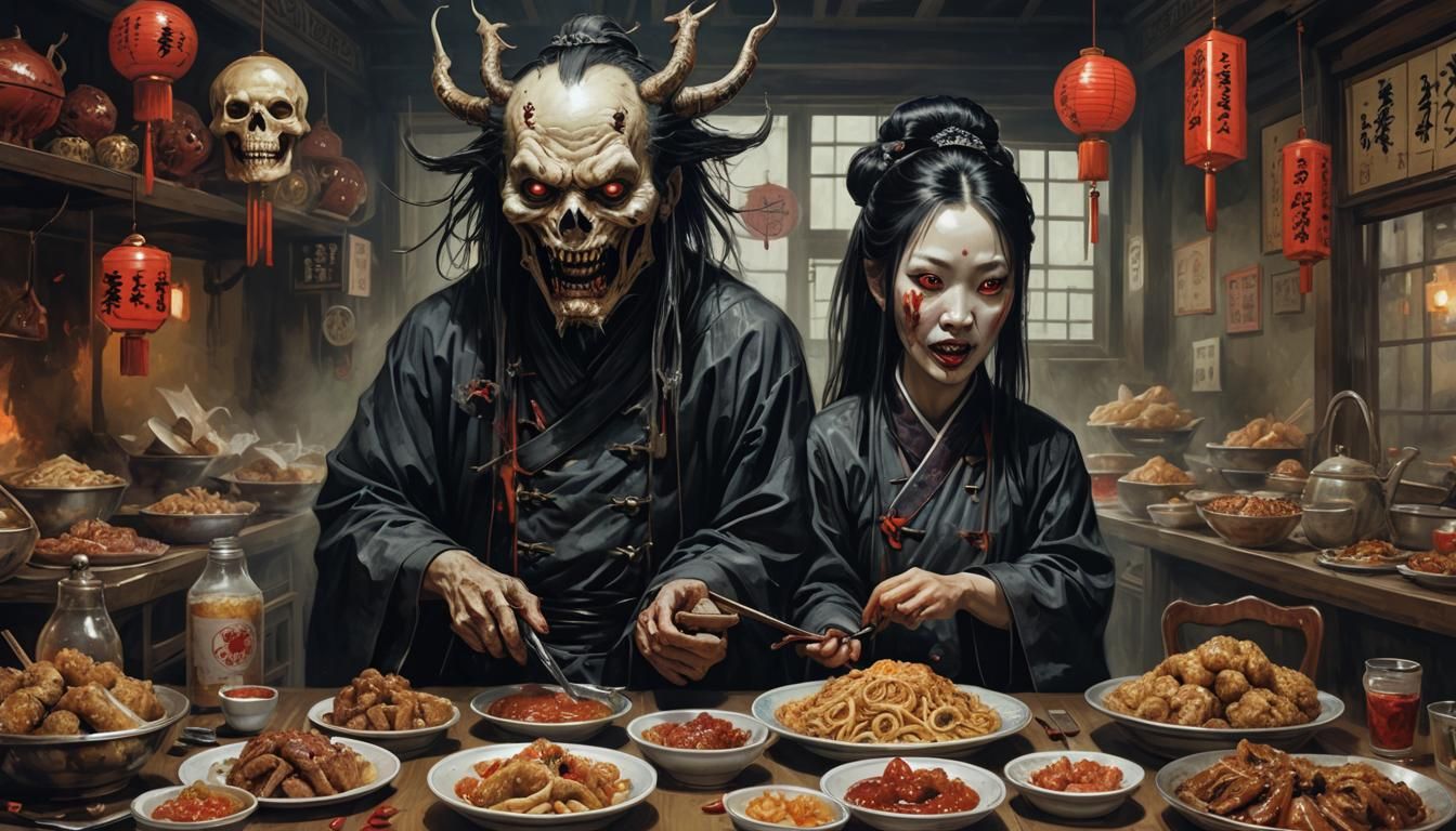 Gothic Chinese Food Horror, Sinister Dark Fantasy