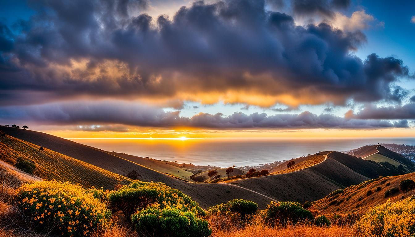Windy Autumn Sunset at Point Loma