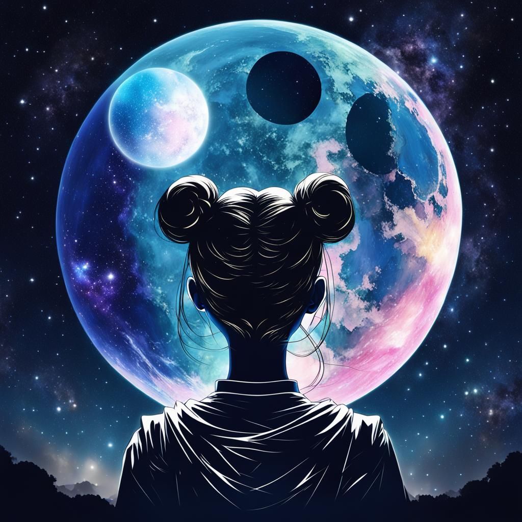 Sailor Moon Blends With Milky Way