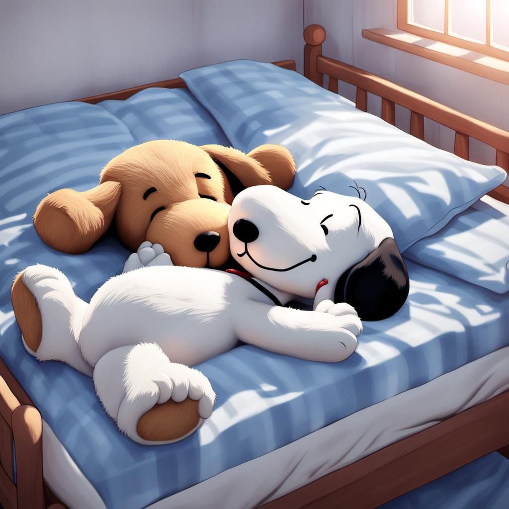Snoopy and Teddy Bear in 3D Anime Art