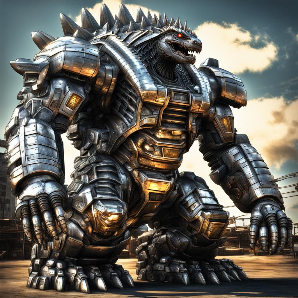 Dieselpunk Mecha Godzilla in High Definition