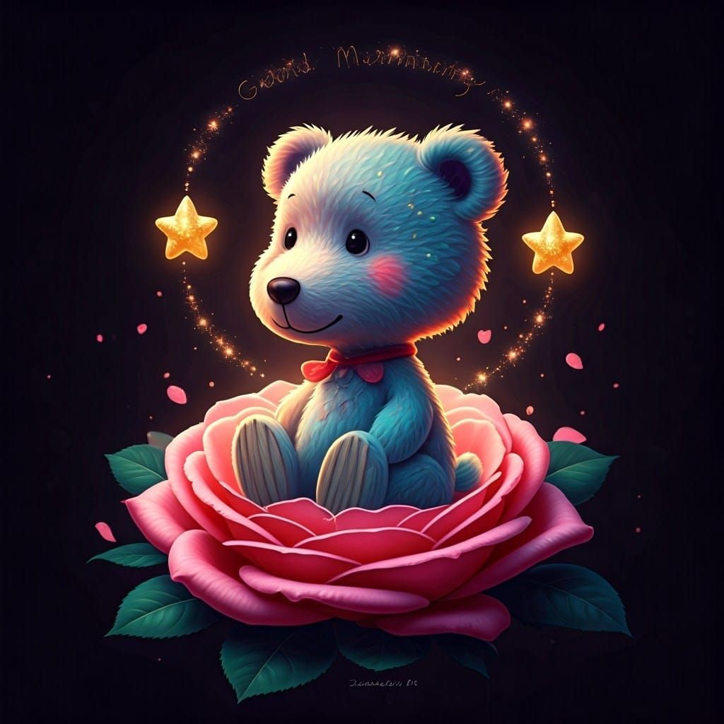 A cute Good Morning bear