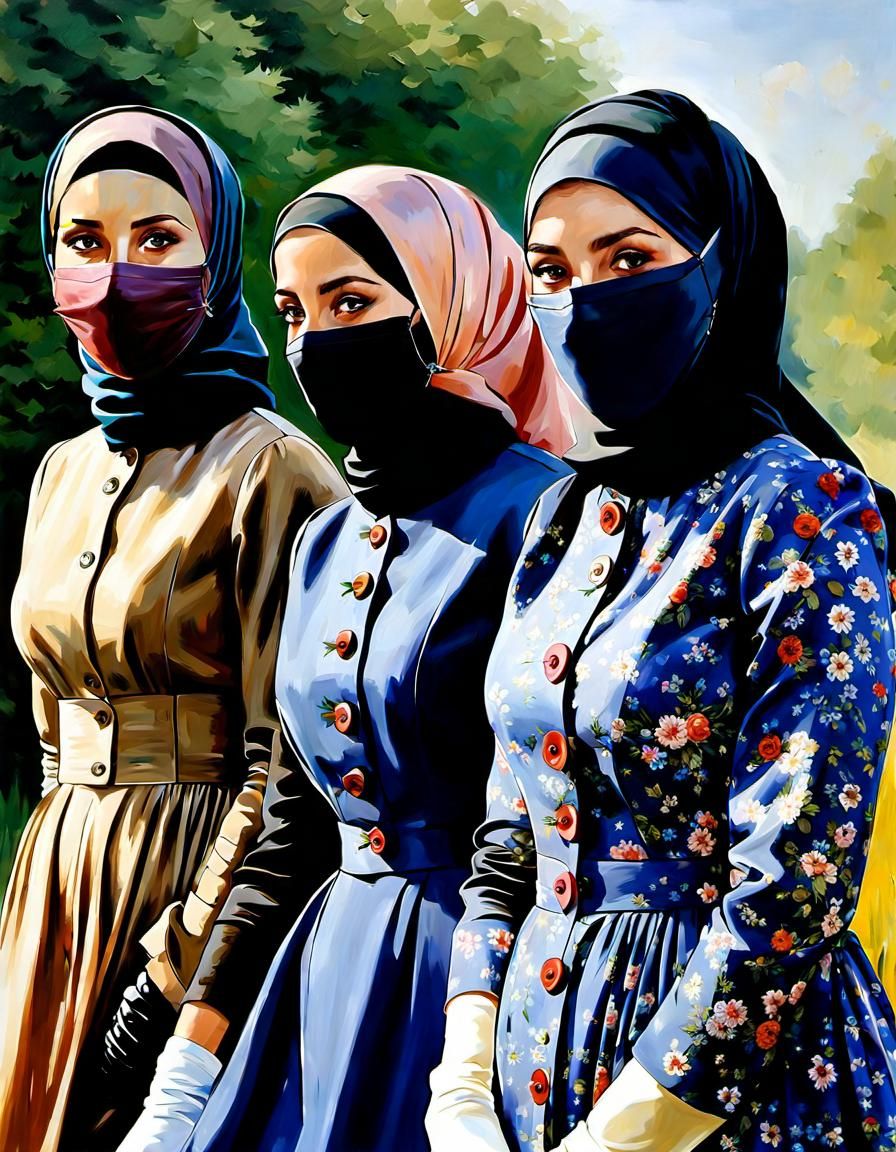 Modest Danish Hijabi Women in Summer Florals