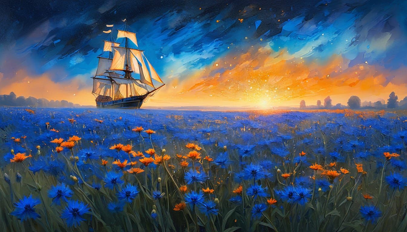 "A breathtaking cosmic scene blending the beauty of space an...