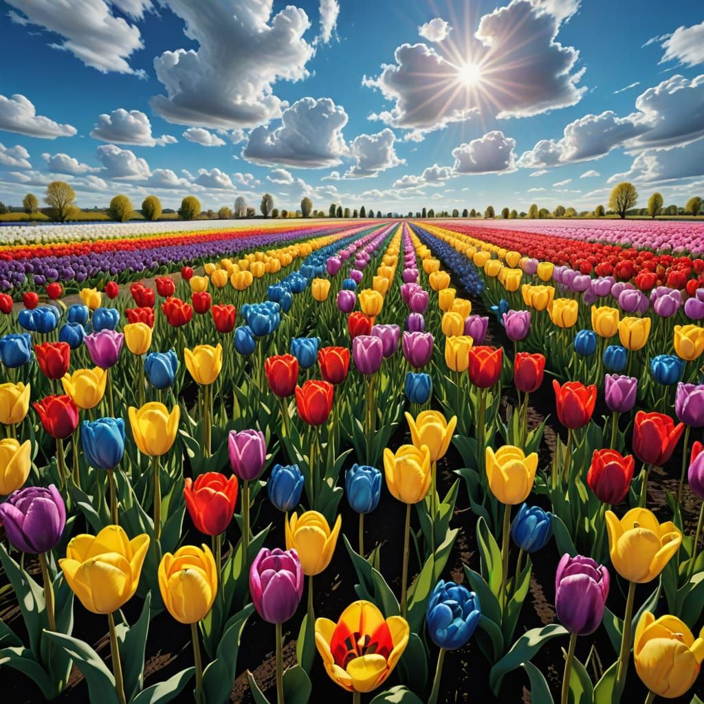tulips field