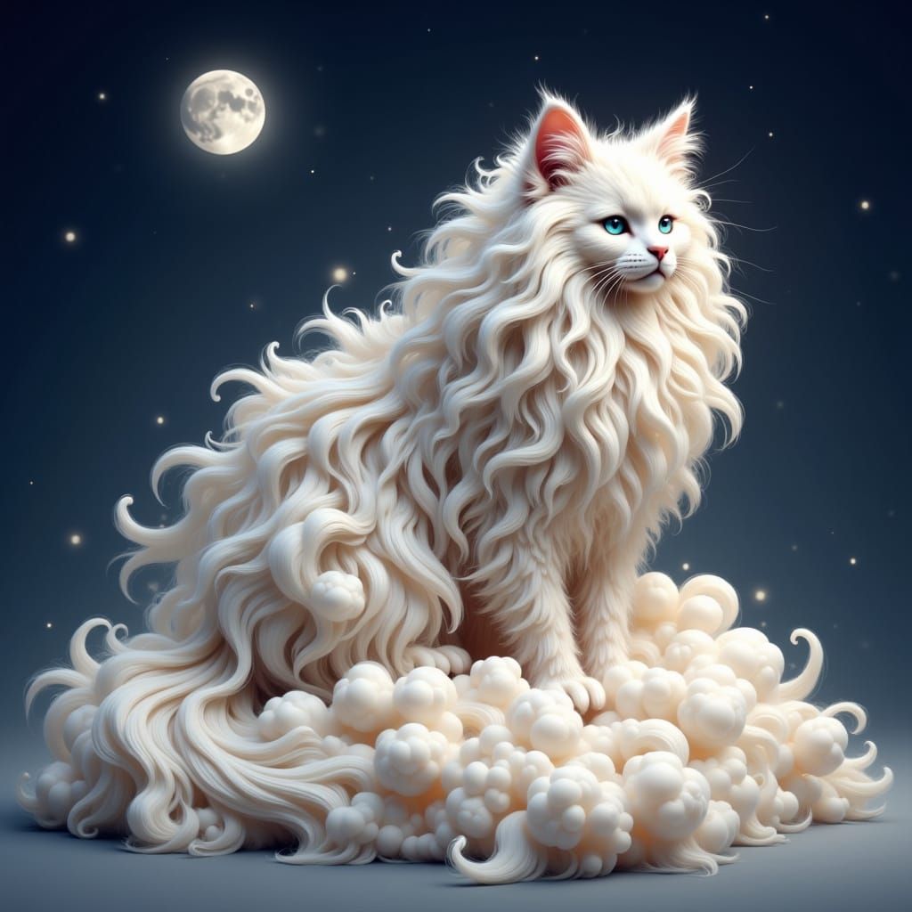 Cloud Cat: Himalayan in Ethereal Serenity