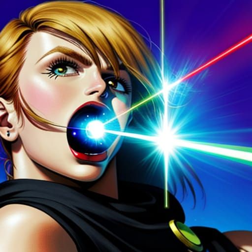 Detailed Close-Up of a Laser Component