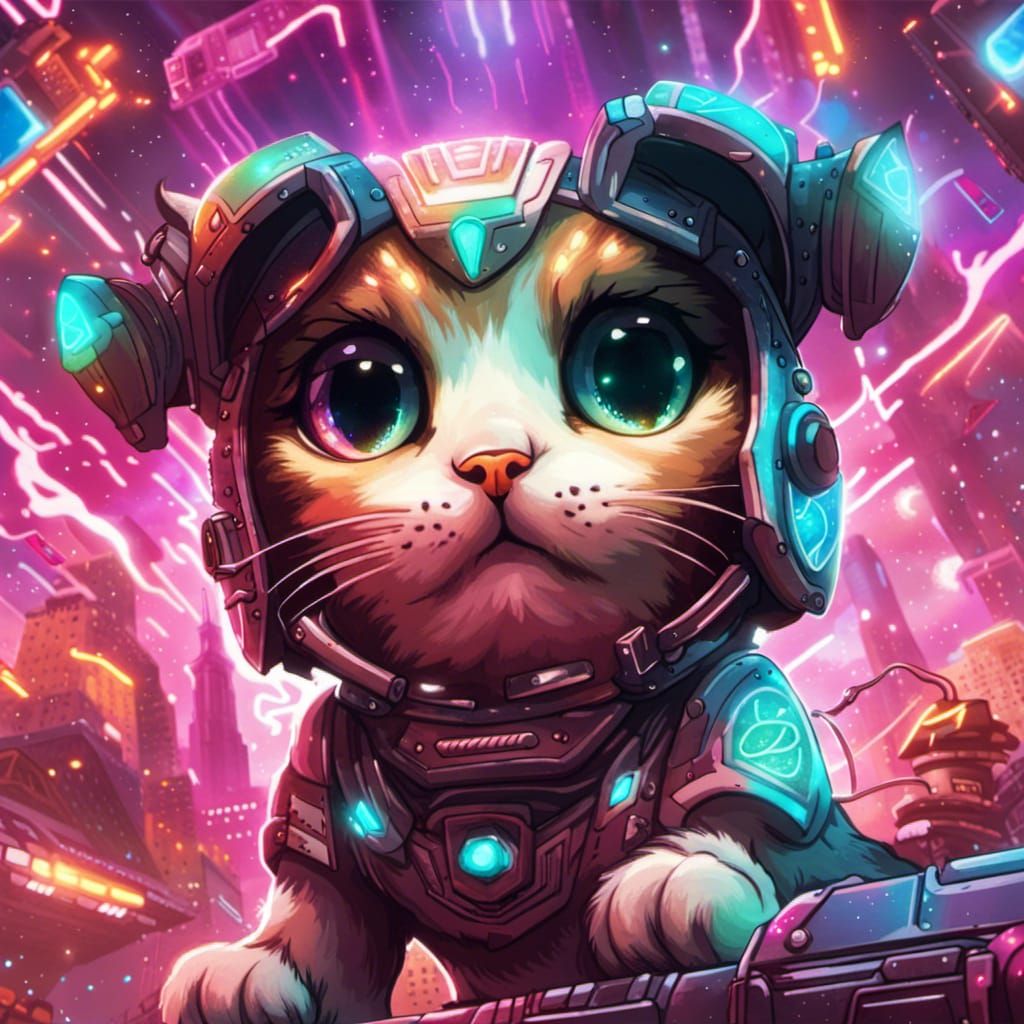 cute cyber kitten