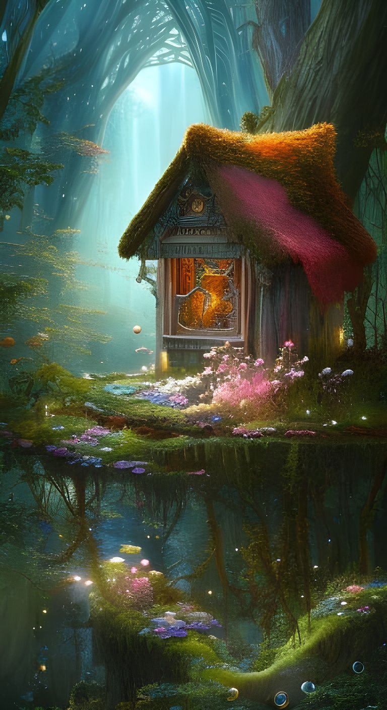 Fairy House in Glass Jar: Graffiti Art Style