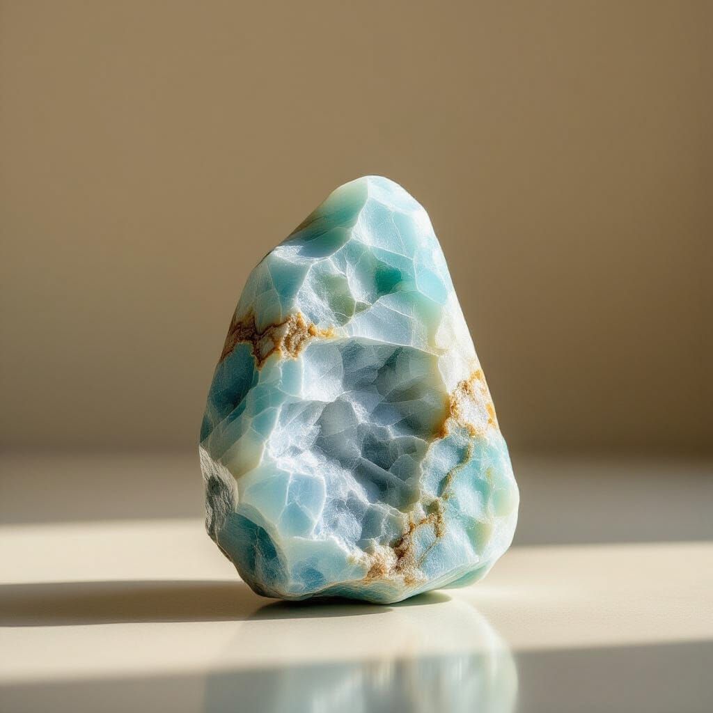 Larimar Crystal in Still Life Photography Style