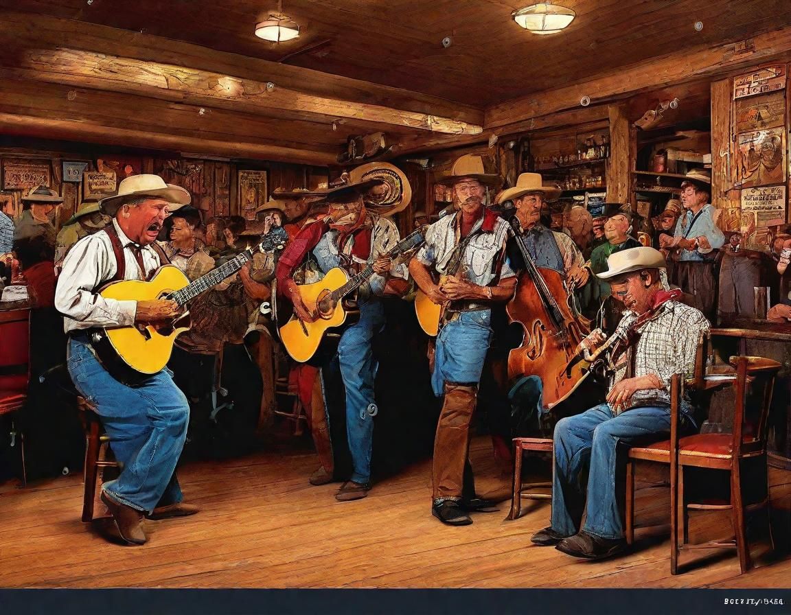 Country Band Plays in Hometown Restaurant