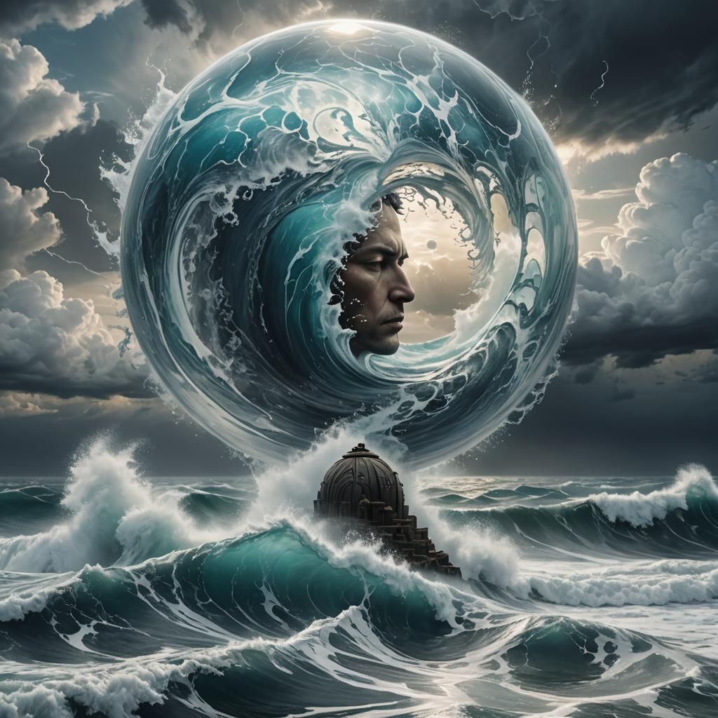 Surreal Serenity: Calm Amidst the Storm