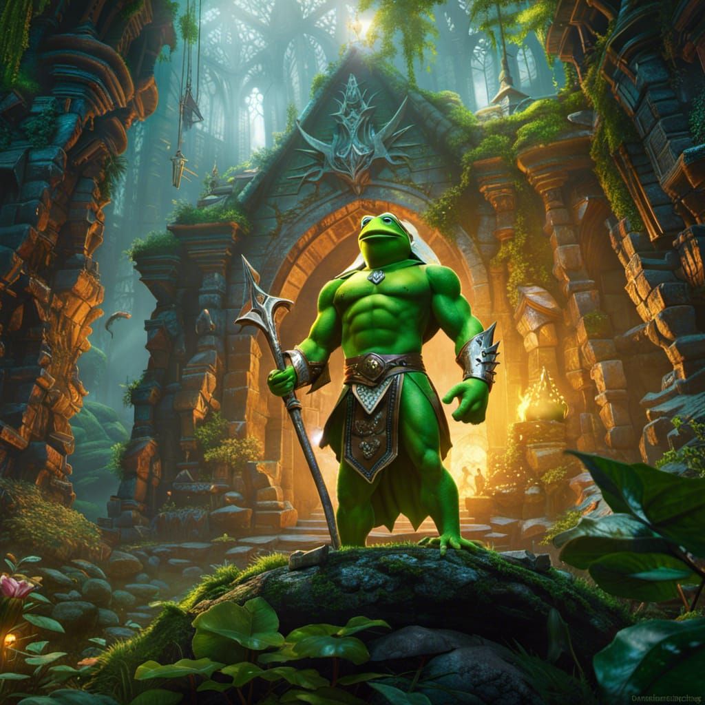 Buff kermit discovers Elven ruins