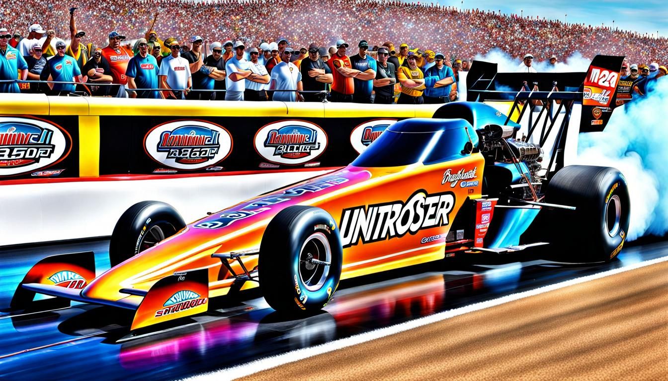 Photorealistic Top Fuel Dragster Digital Painting