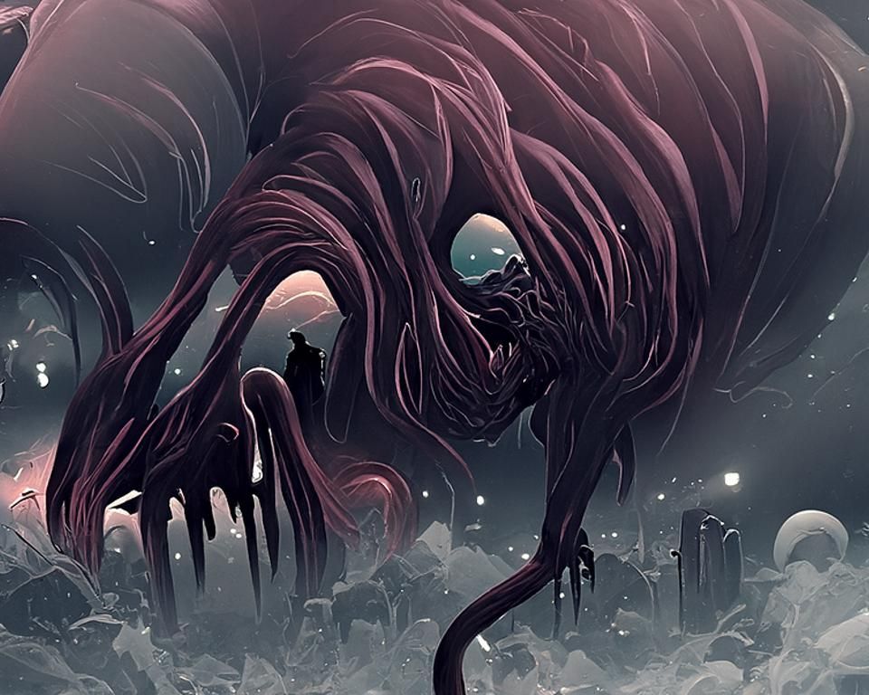 Phantom Monster Digital Artwork in Dark Horror Style