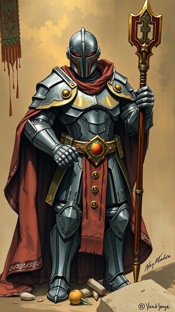 Warforged in Art Nouveau Style