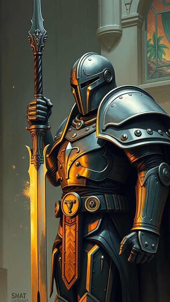 Warforged in Art Nouveau Style