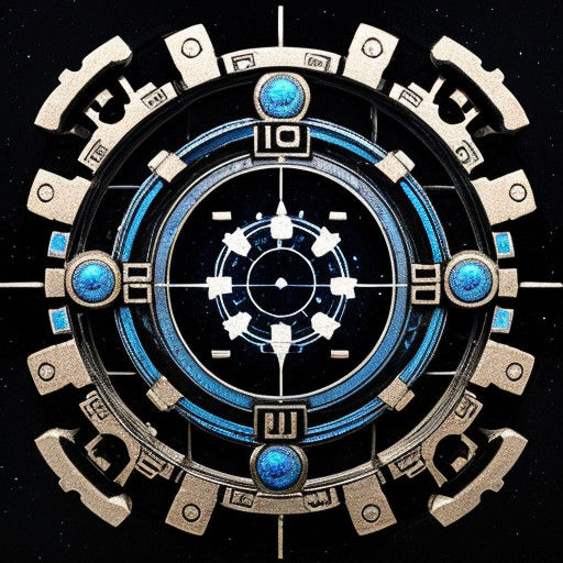 Surreal Cosmic Gears in a Futuristic Aesthetic