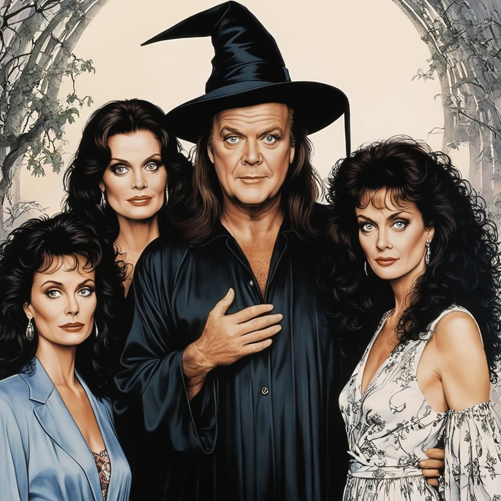 One wizard and Three Witches!
The Witches of Eastwick [1987]...