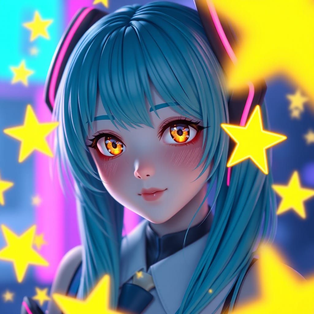 Miku Hatsune in Detailed 3D Anime Art
