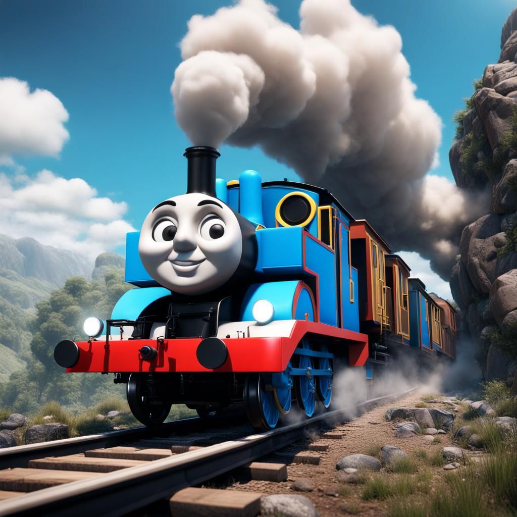 Thomas the Train with Number 23, Digital Art