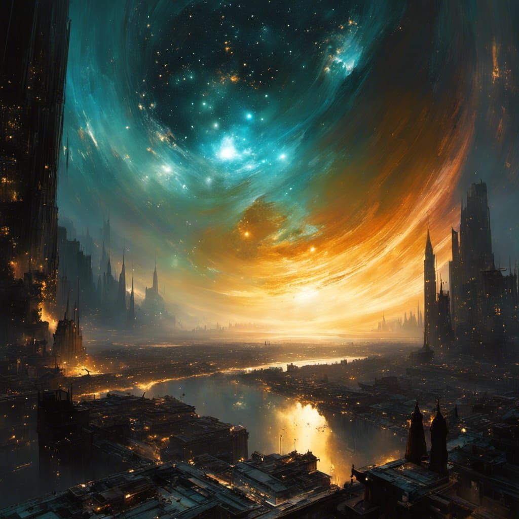 Space Witches Under Nebula Stars: 8K ArtStation Masterpiece