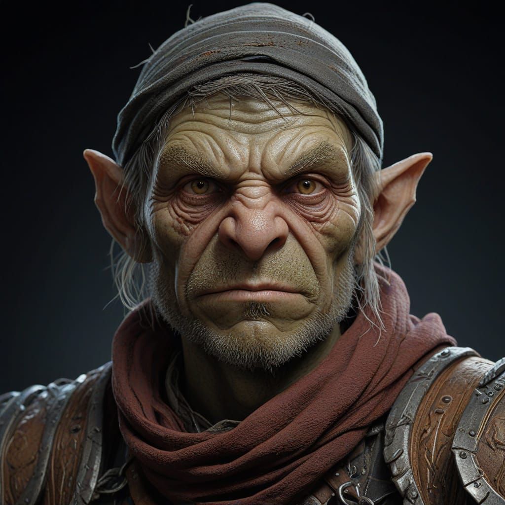 Grizzled Goblin Warrior in Triadic Colors