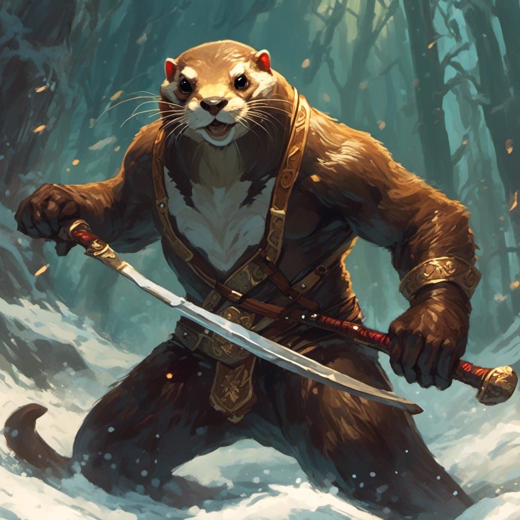 Rogue Otter with Knives and Dancing Lightning