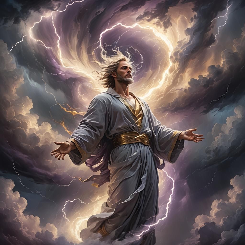 God of Storms in Dramatic Digital Painting