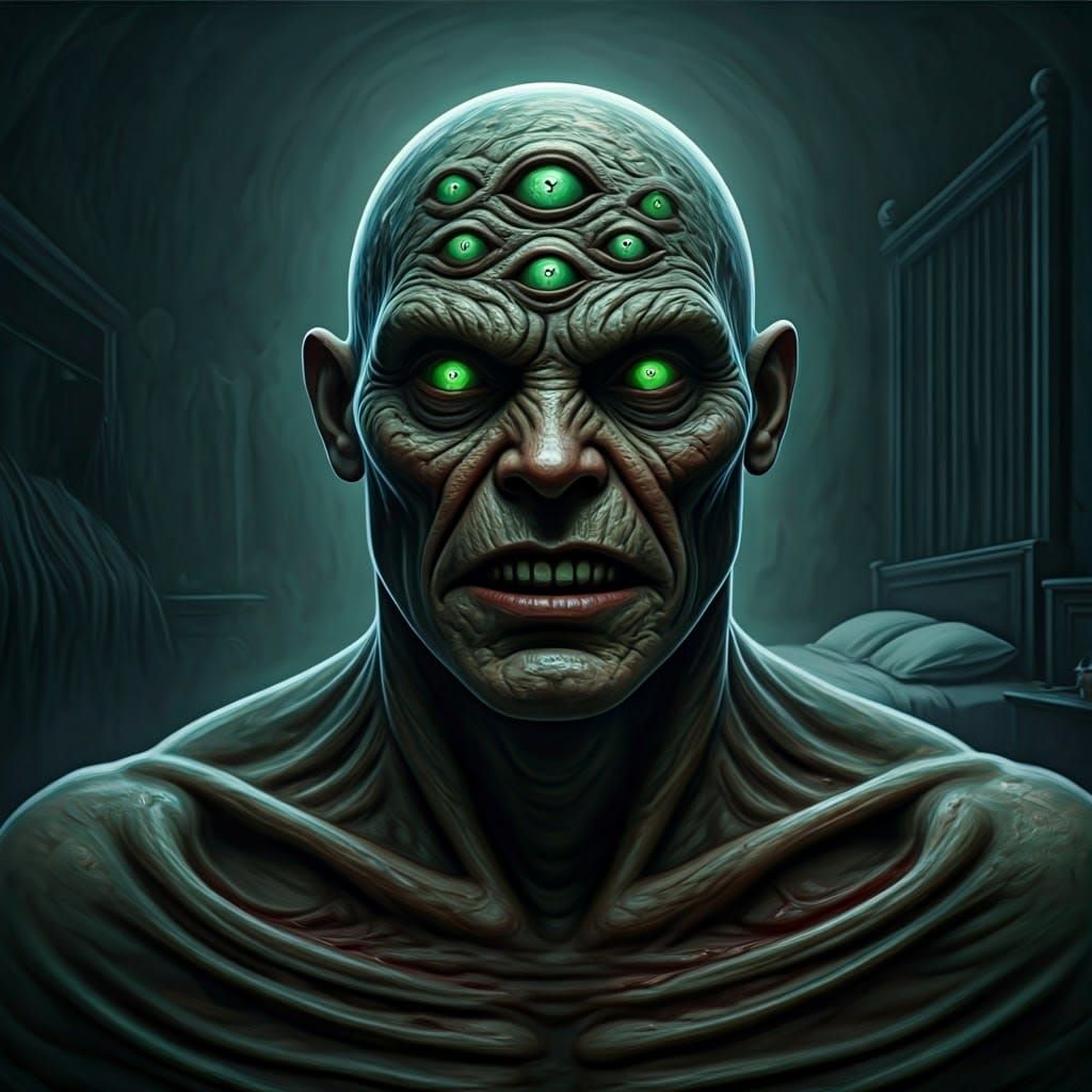 Grotesque Transformation into Eldritch Horror Creature