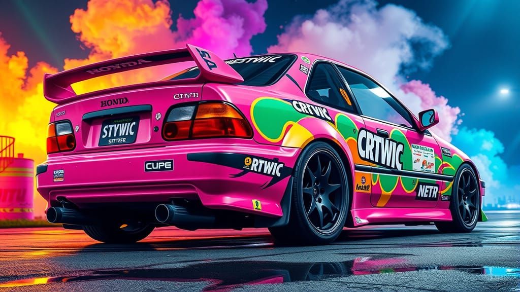 Retro-Futuristic Honda Civic Hypercar